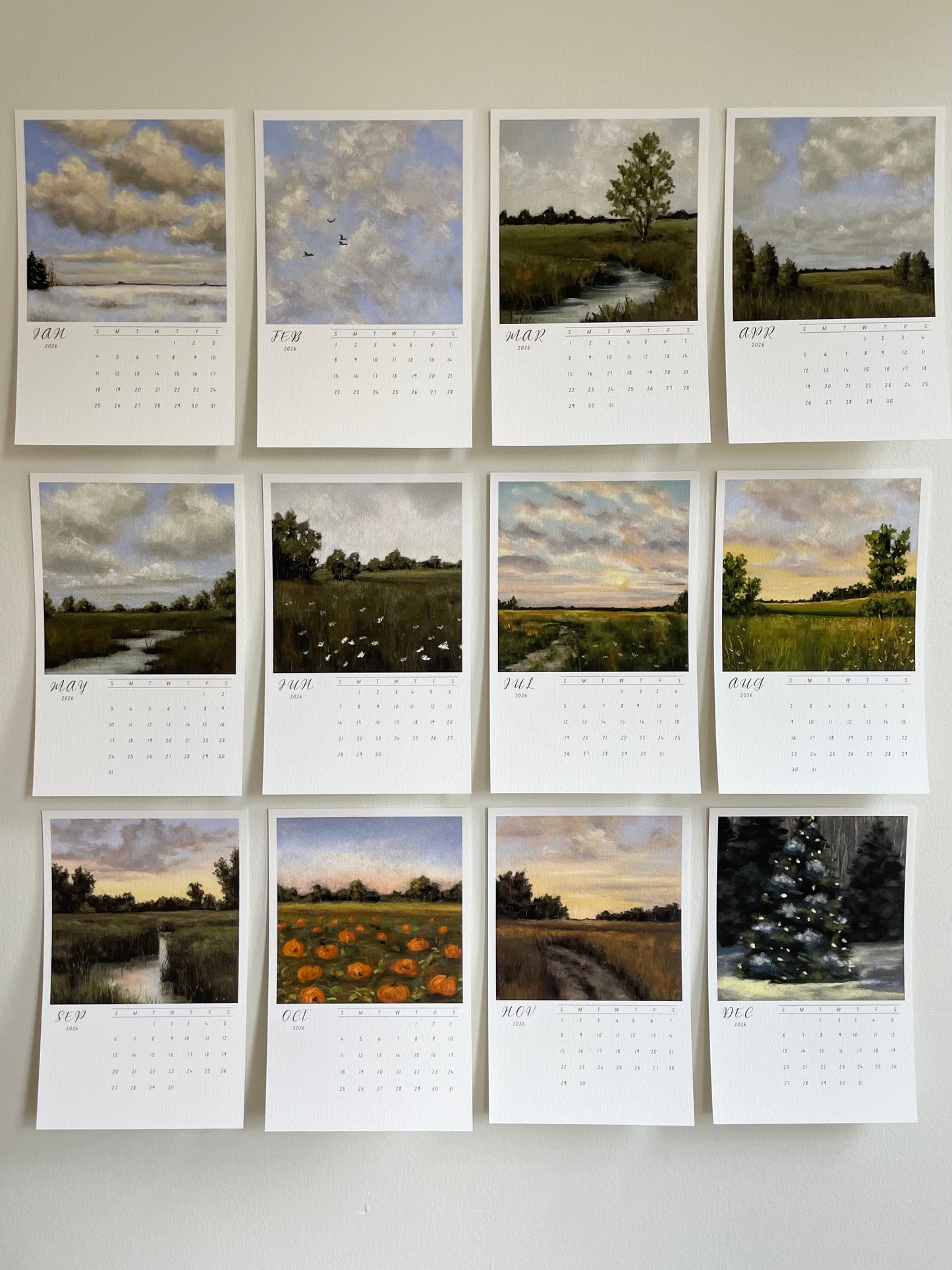 2026 Fine Art Desk Calendar